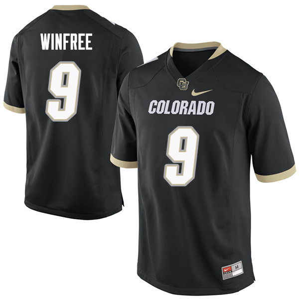 Men #9 Juwann Winfree Colorado Buffaloes College Football Jerseys Sale-Black
